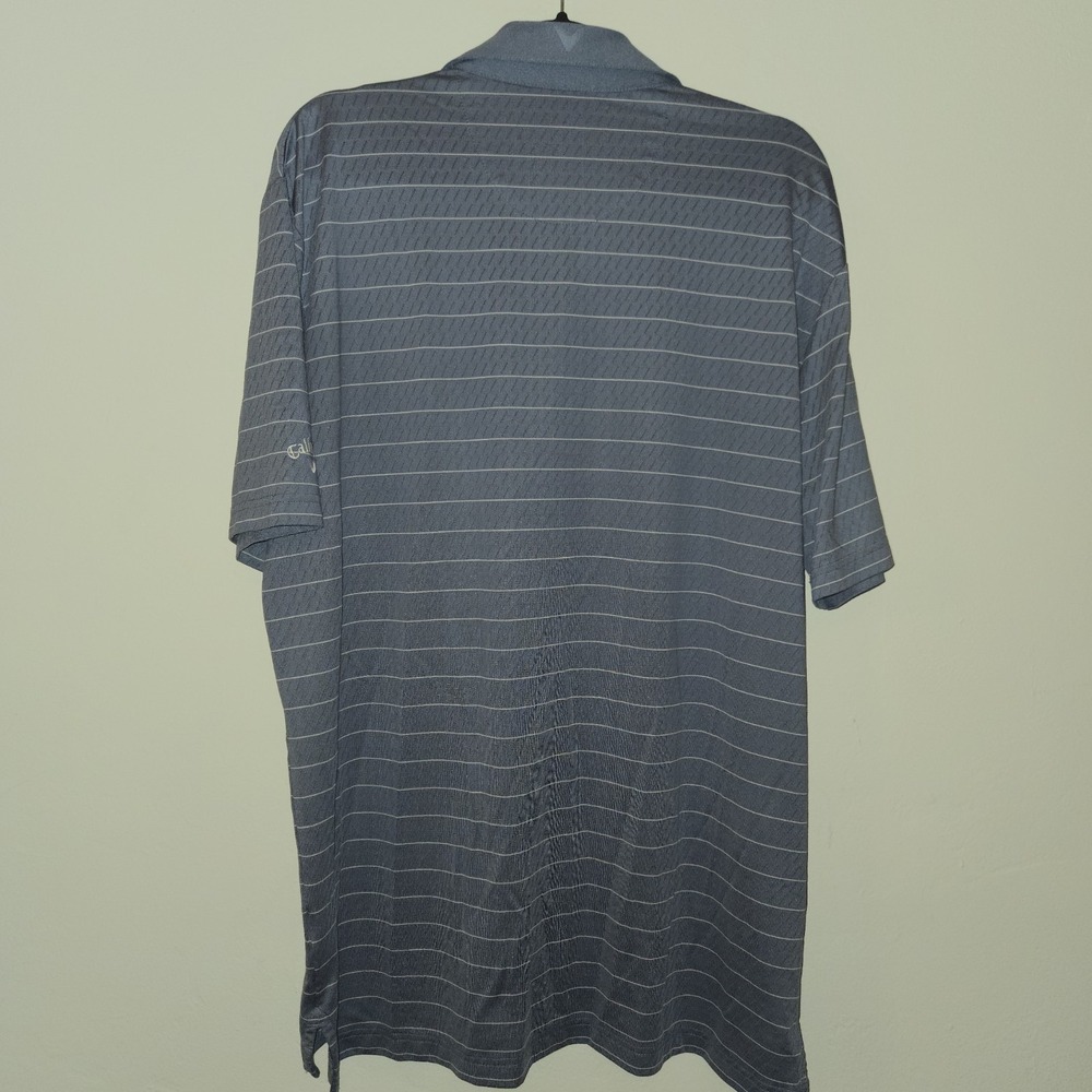 CALLAWAY OptiDry Men's Golf Shirt-(Blue Stripe) High Quality Short Sleeve In Lg - Picture 5 of 7